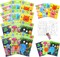 TINYMILLS Monster Coloring Book Set with 12 Coloring Books and 48 Crayons Monster Birthday Party Favor Bag Filler Carnival Prizes Rewards Classroom Party Halloween Favors